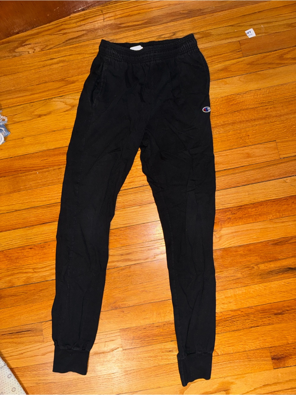 Champion Black Womens Jogger Sweatpants with Logo